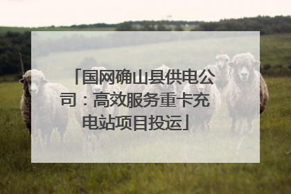 国网确山县供电公司：高效服务重卡充电站项目投运