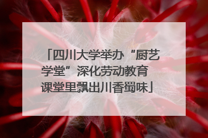 四川大学举办“厨艺学堂”深化劳动教育 课堂里飘出川香蜀味