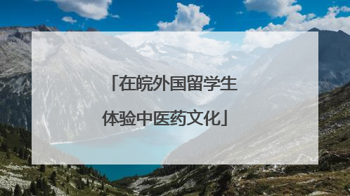 在皖外国留学生体验中医药文化