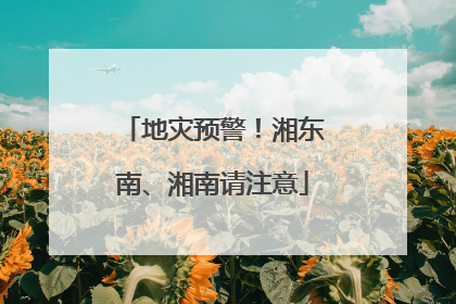 地灾预警！湘东南、湘南请注意