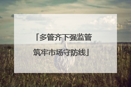 多管齐下强监管 筑牢市场守防线