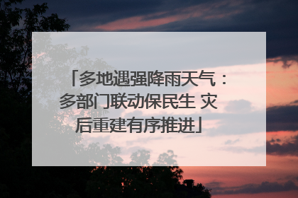 多地遇强降雨天气：多部门联动保民生 灾后重建有序推进