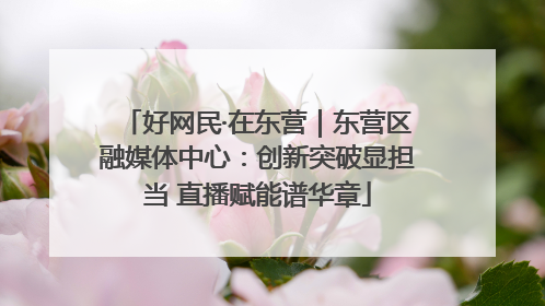 好网民·在东营｜东营区融媒体中心：创新突破显担当 直播赋能谱华章