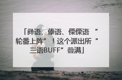 彝语、傣语、傈僳语 “轮番上阵”！这个派出所“三语BUFF”叠满