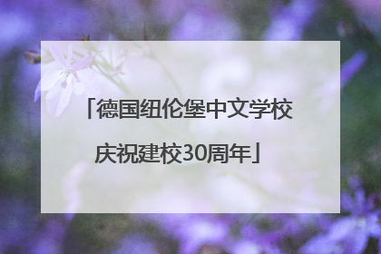 德国纽伦堡中文学校庆祝建校30周年