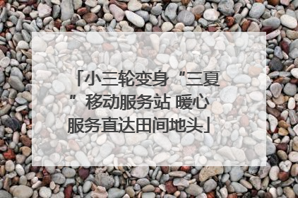小三轮变身“三夏”移动服务站 暖心服务直达田间地头