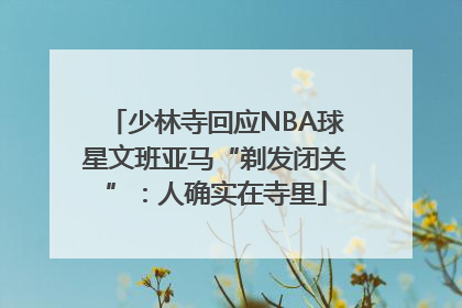 少林寺回应NBA球星文班亚马“剃发闭关”：人确实在寺里