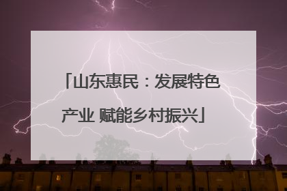 山东惠民：发展特色产业 赋能乡村振兴