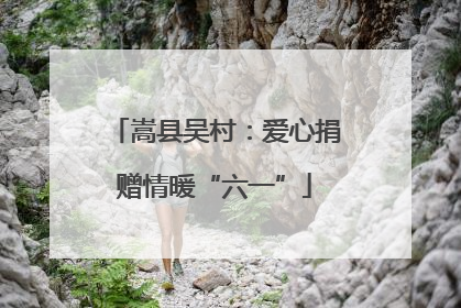 嵩县吴村：爱心捐赠情暖“六一”