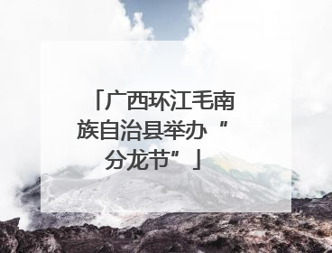 广西环江毛南族自治县举办“分龙节”