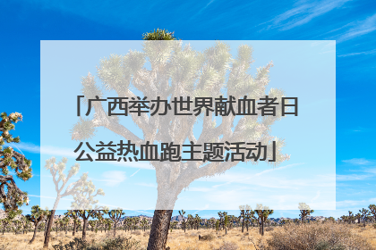 广西举办世界献血者日公益热血跑主题活动