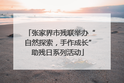 张家界市残联举办“自然探索，手作成长”助残日系列活动