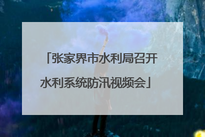 张家界市水利局召开水利系统防汛视频会