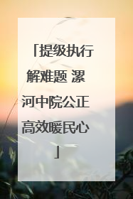 提级执行解难题 漯河中院公正高效暖民心