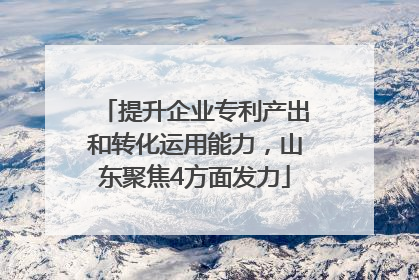 提升企业专利产出和转化运用能力，山东聚焦4方面发力