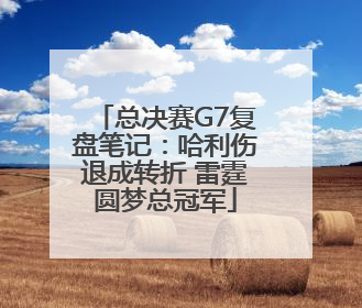 总决赛G7复盘笔记：哈利伤退成转折 雷霆圆梦总冠军