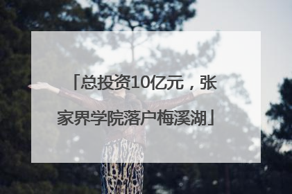 总投资10亿元，张家界学院落户梅溪湖