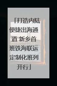 打造内陆便捷出海通道 新乡首班铁海联运定制化班列开行