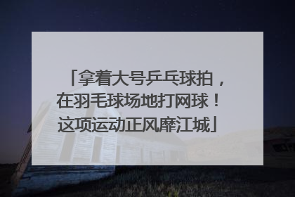 拿着大号乒乓球拍，在羽毛球场地打网球！这项运动正风靡江城
