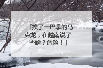挨了一巴掌的马克龙，在越南说了些啥？危险！