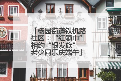 杨园街道铁机路社区：“红领巾”相约“银发族” 老少同乐庆端午