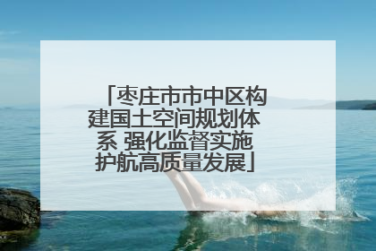 枣庄市市中区构建国土空间规划体系 强化监督实施护航高质量发展