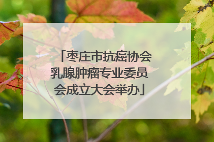 枣庄市抗癌协会乳腺肿瘤专业委员会成立大会举办