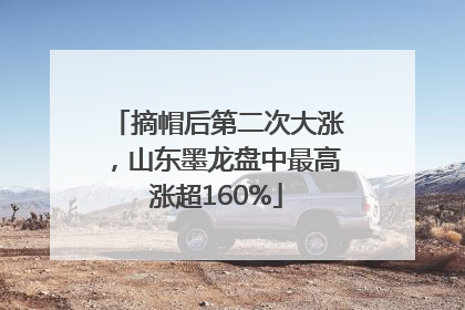 摘帽后第二次大涨，山东墨龙盘中最高涨超160%