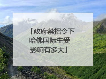 政府禁招令下 哈佛国际生受影响有多大