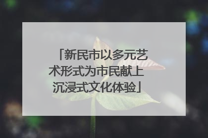 新民市以多元艺术形式为市民献上沉浸式文化体验