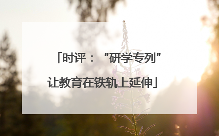 时评：“研学专列”让教育在铁轨上延伸
