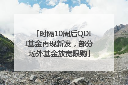 时隔10周后QDII基金再现新发，部分场外基金放宽限购