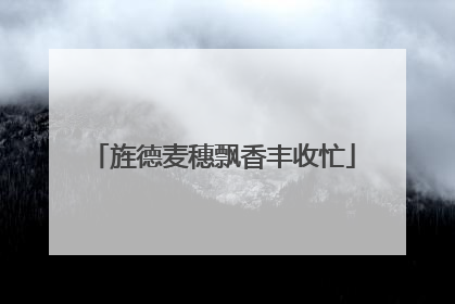 旌德麦穗飘香丰收忙