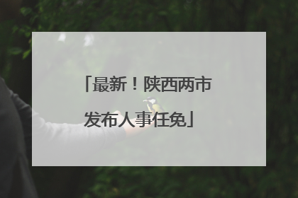 最新！陕西两市发布人事任免