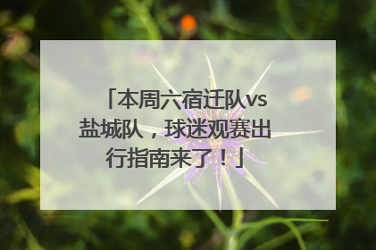 本周六宿迁队vs盐城队，球迷观赛出行指南来了！