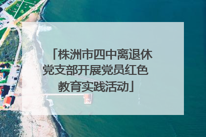 株洲市四中离退休党支部开展党员红色教育实践活动