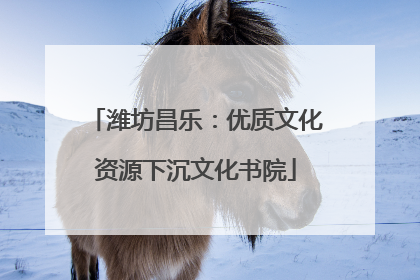 潍坊昌乐：优质文化资源下沉文化书院