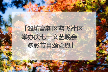 潍坊高新区鸢飞社区举办庆七一文艺晚会 多彩节目颂党恩
