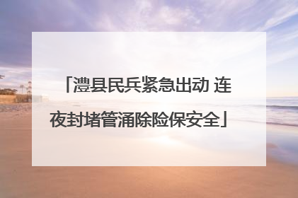 澧县民兵紧急出动 连夜封堵管涌除险保安全