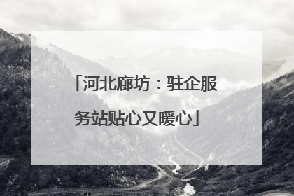 河北廊坊：驻企服务站贴心又暖心