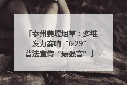 泰州姜堰烟草：多维发力奏响“6·29”普法宣传“最强音”