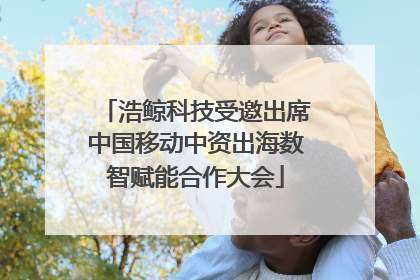 浩鲸科技受邀出席中国移动中资出海数智赋能合作大会