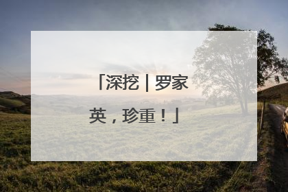 深挖｜罗家英，珍重！