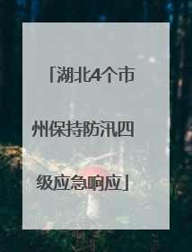 湖北4个市州保持防汛四级应急响应