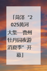菏泽“2025黄河大集—曹州牡丹园夜游消夏季”开幕