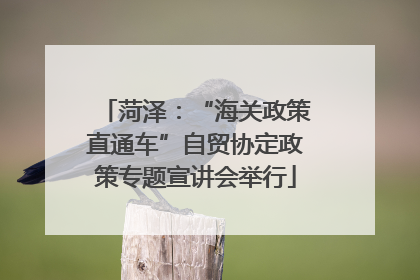 菏泽：“海关政策直通车”自贸协定政策专题宣讲会举行