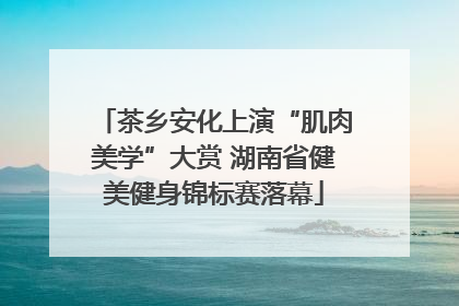 茶乡安化上演“肌肉美学”大赏 湖南省健美健身锦标赛落幕