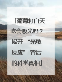 葡萄籽白天吃会吸光吗？揭开 “光敏反应” 背后的科学真相