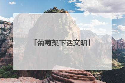 葡萄架下话文明