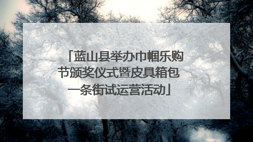 蓝山县举办巾帼乐购节颁奖仪式暨皮具箱包一条街试运营活动
